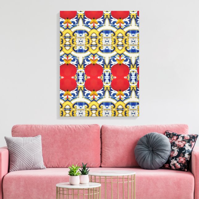 Portuguese designs canvas print (Insitu(LivingRoom))