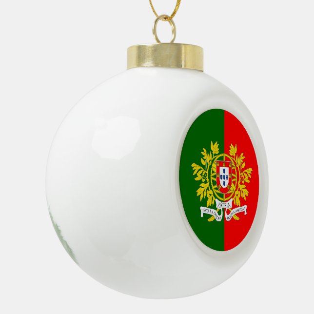 Portuguese designs ceramic ball christmas ornament (Left)
