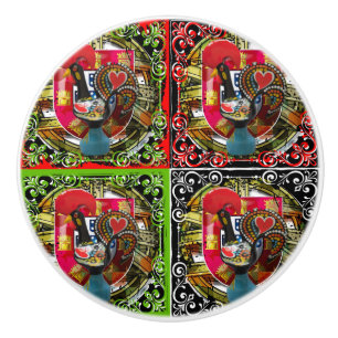 Portuguese designs ceramic knob