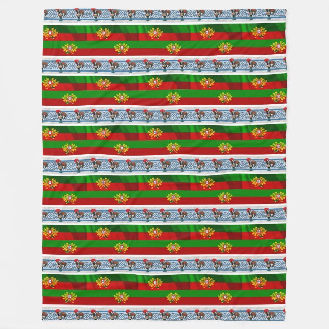Portuguese designs fleece blanket (Front)
