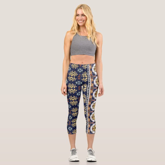 Portuguese designs High Waisted Capris (Front)