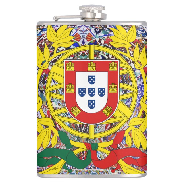 Portuguese designs hip flask (Front)