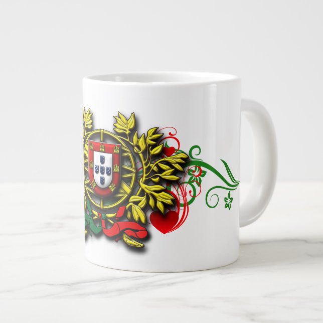Portuguese designs large coffee mug (Front Right)