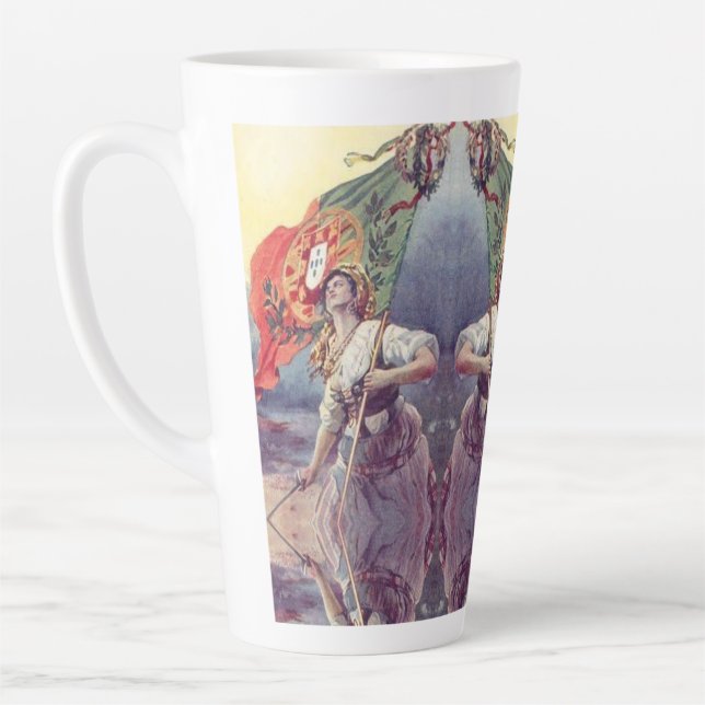 Portuguese designs  latte mug (Left)