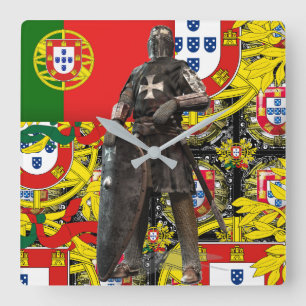 Portuguese designs square wall clock