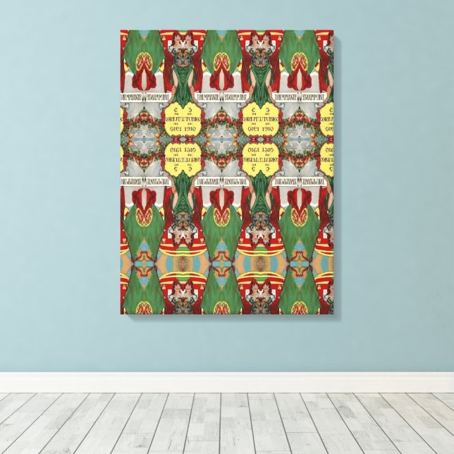 Portuguese designs Stretched Canvas Print (Insitu(Wood Floor))