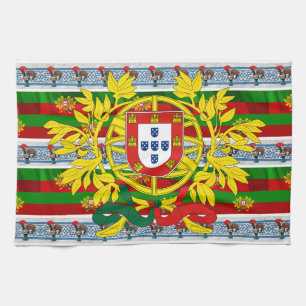 Portuguese designs tea towel