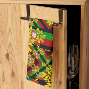 Portuguese designs tea towel