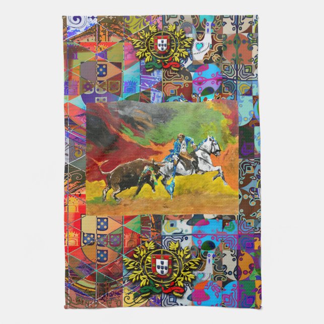 Portuguese designs tea towel (Vertical)