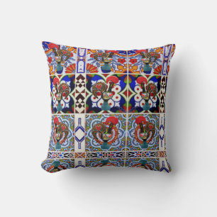 Portuguese designs throw pillow