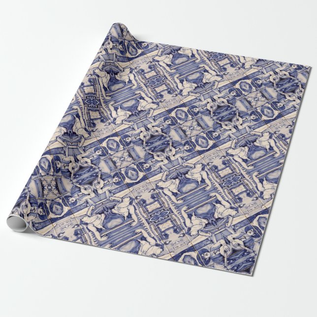 Portuguese designs wrapping paper (Unrolled)
