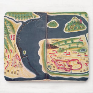 Portuguese exploration map of Mombassa Mouse Pad