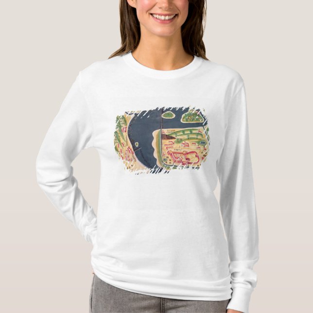 Portuguese exploration map of Mombassa T-Shirt (Front)
