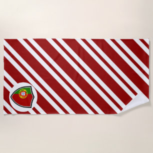 Portuguese flag beach towel