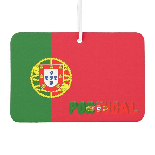 Portuguese flag car air freshener (Front)