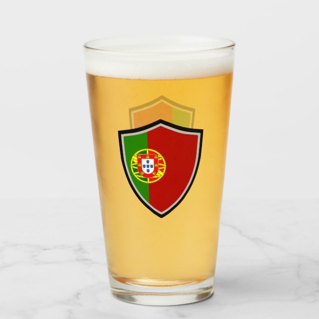 Portuguese flag glass (Back Filled)