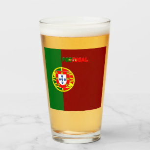 Portuguese flag glass