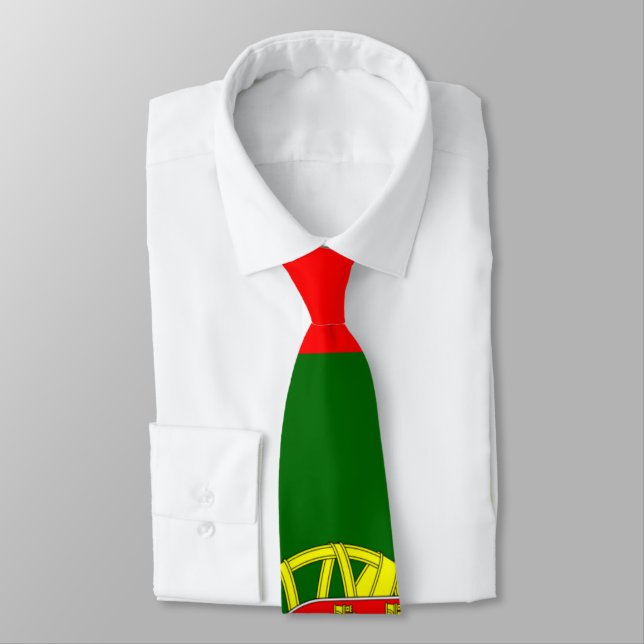 Portuguese Flag Men's Tie (Tied)