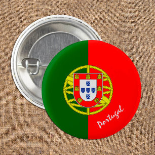 Portuguese Flag & Portugal fashion, travel /sport  3 Cm Round Badge