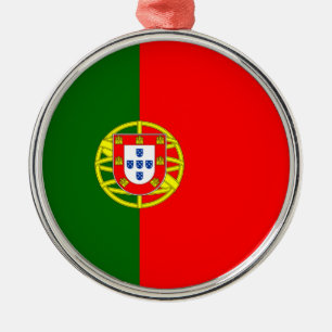 Portuguese Flag (Portugal) Metal Tree Decoration