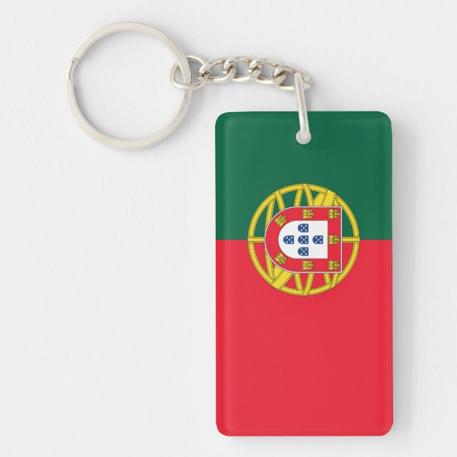 Portuguese flag quality keychain (Front)