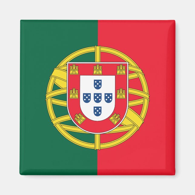 Portuguese flag quality magnet (Front)