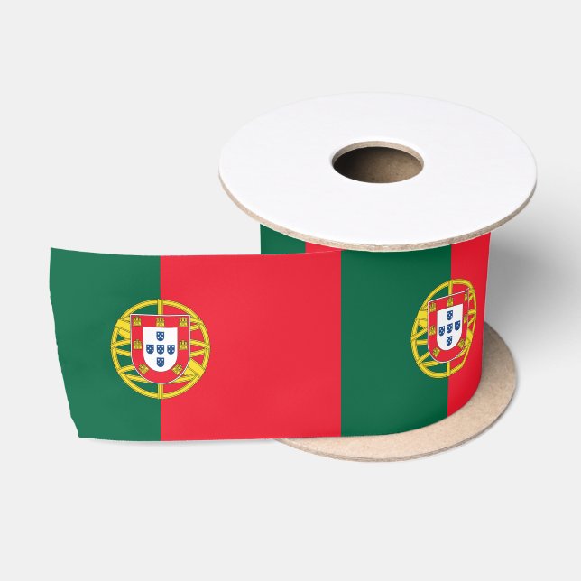 Portuguese flag quality satin ribbon (Spool)