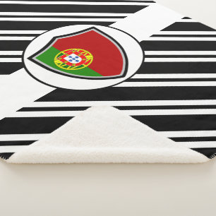 Portuguese flag sherpa blanket