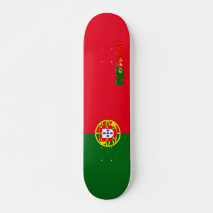 Portuguese flag skateboard