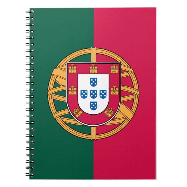 Portuguese flag spiral notebook (Front)