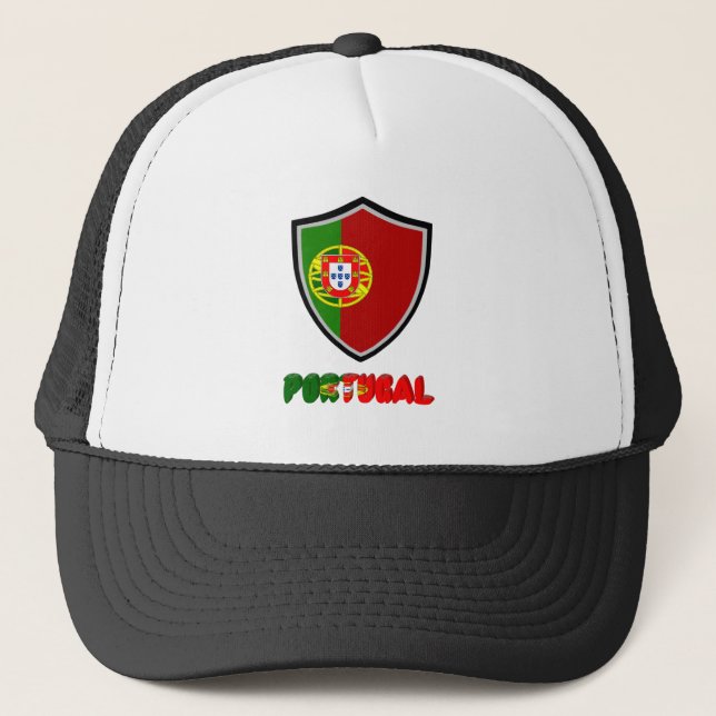 Portuguese flag trucker hat (Front)