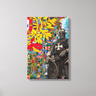 Portuguese folk art canvas print
