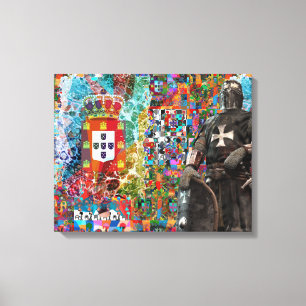 Portuguese folk art canvas print
