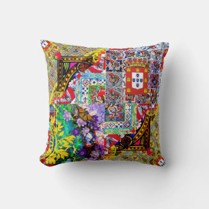 Portuguese folk art cushion
