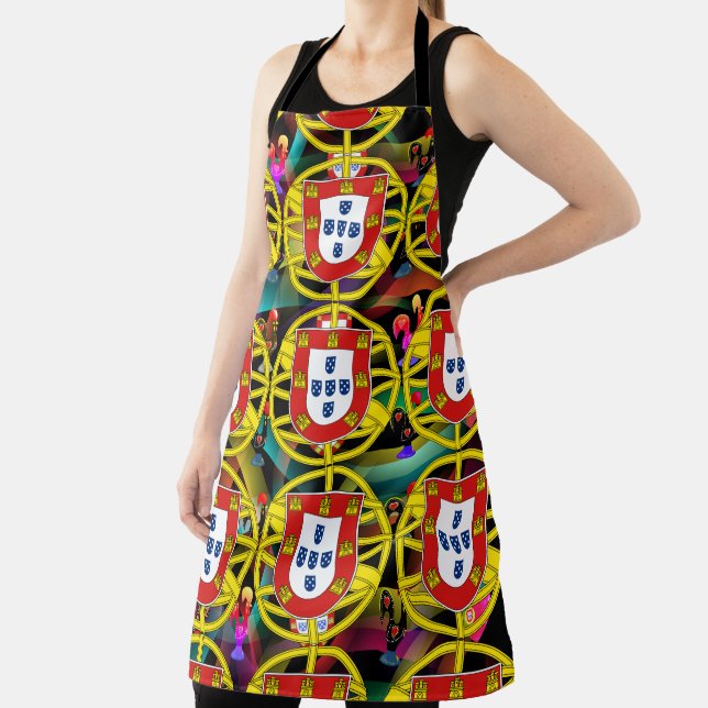 Portuguese folk art design apron (Insitu)