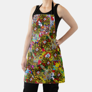 Portuguese folk art design apron