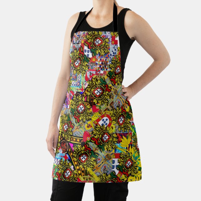 Portuguese folk art design apron (Insitu)