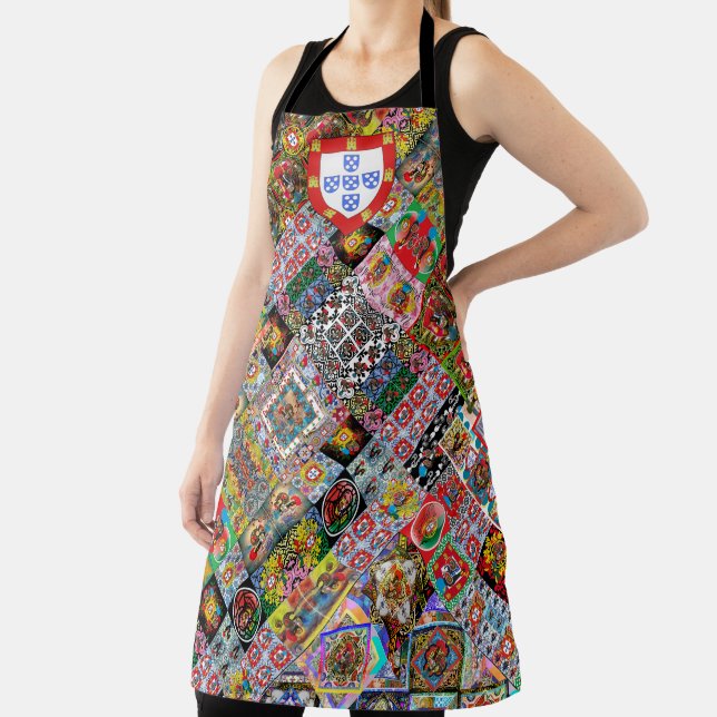 Portuguese folk art design apron (Insitu)