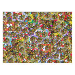 Portuguese folk art design tablecloth