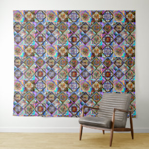 Portuguese folk art designs tapestry