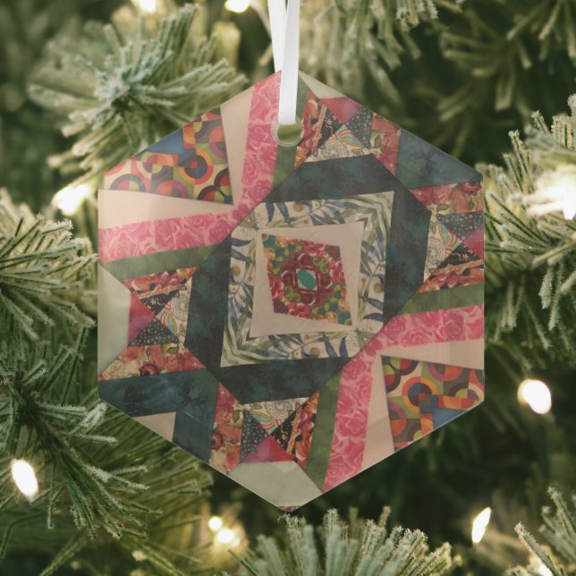 Portuguese folk art glass tree decoration (Insitu)
