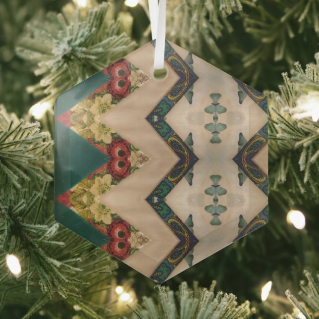 Portuguese folk art glass tree decoration (Insitu)