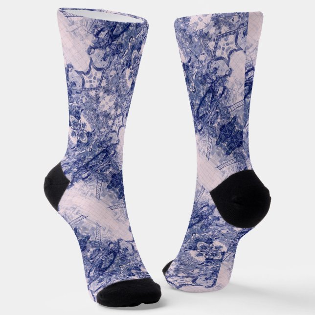 Portuguese folk art socks (Angled)