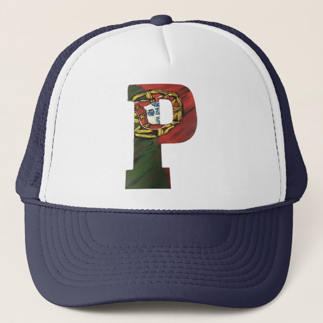 Portuguese folk art trucker hat (Front)