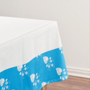 Portuguese folk romantic heart in blossom pattern tablecloth