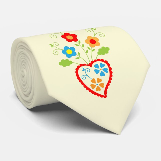 Portuguese folk romantic heart tie (Rolled)