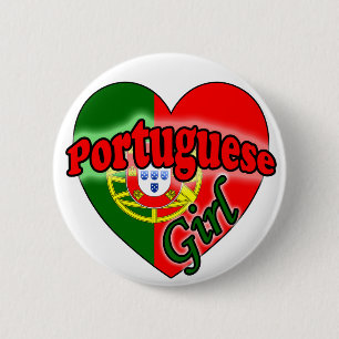 Portuguese Girl 6 Cm Round Badge