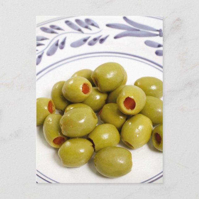 Portuguese green olives postcard (Front)
