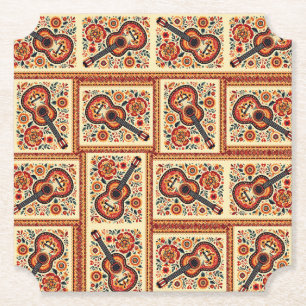 Portuguese guitars paper coaster