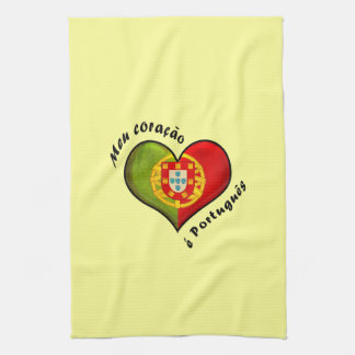 Portuguese heart tea towel
